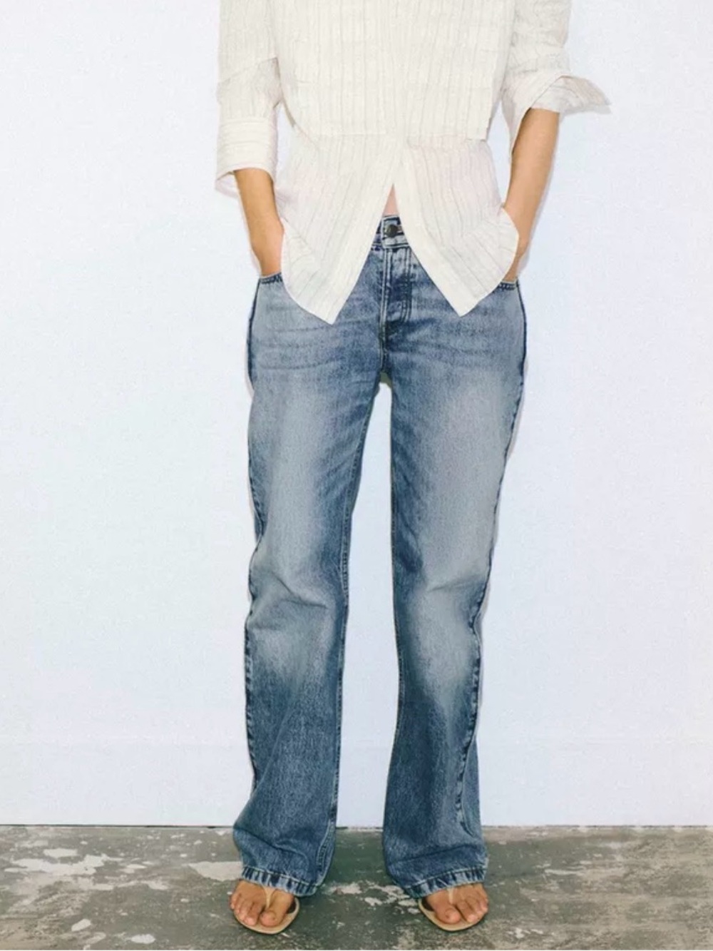 Zara - The ZW Low Waist Full Length Bootcut, Size 8 NWT